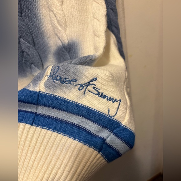 House of Sunny Players cable knit sweater size XS - Picture 6 of 12